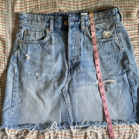 High waist button front mini skirt - Picture 6 of 7